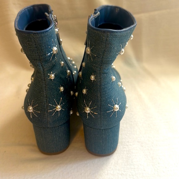 Denim and Pearl Booties - Picture 3 of 3